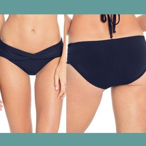 NEW Robin Piccone Lily Twisted Cuff‎ Bottom in Navy [SZ Small ]